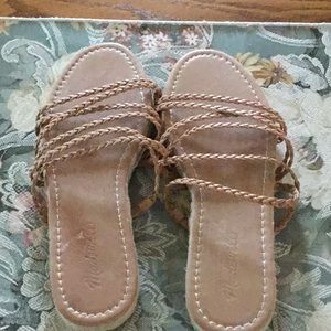 ♥️♥️Madewell Kathryn Braided Leather Espadrille Slide Sandals - Brown - 8♥️♥️